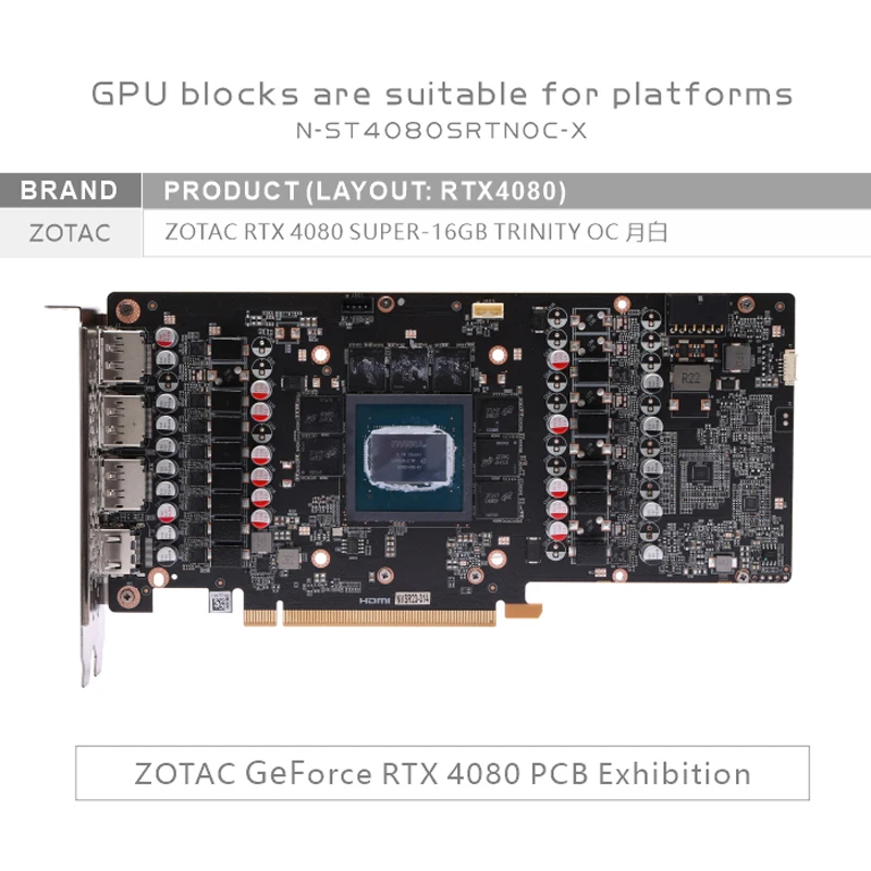 Bykski N-ST4080SRTNOC-X GPU Bl - đánh giá và giá Rtx 4080 Water Cooling Block
