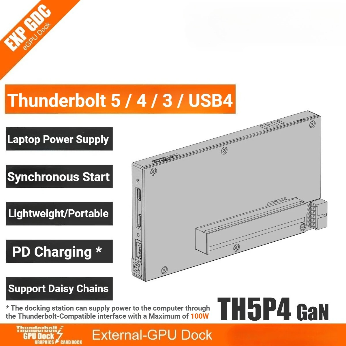 Upgraded TH5P4GaN Laptop Thund - đánh giá và giá Gpu External Dock Egpu Thunderbolt 4