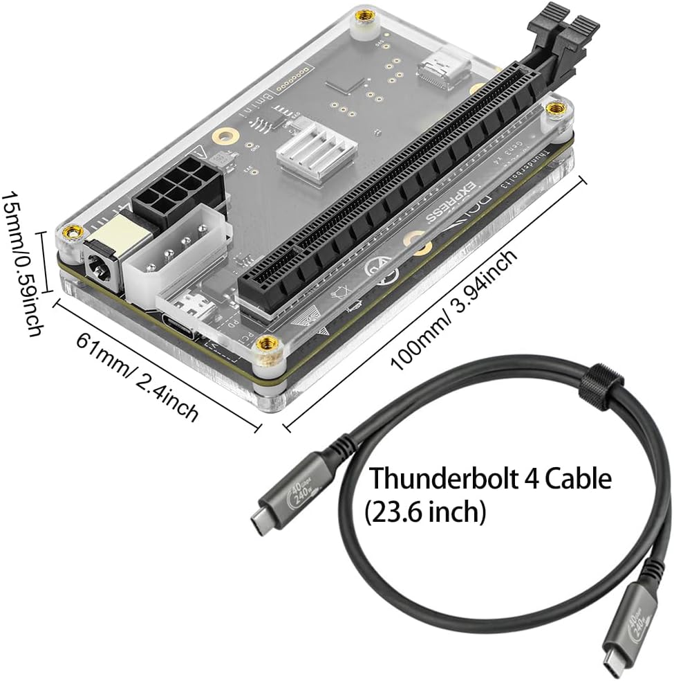 RGEEK 22Gbps eGPU Dock PCIE3.0 - đánh giá và giá Gpu External Dock Egpu Thunderbolt 4
