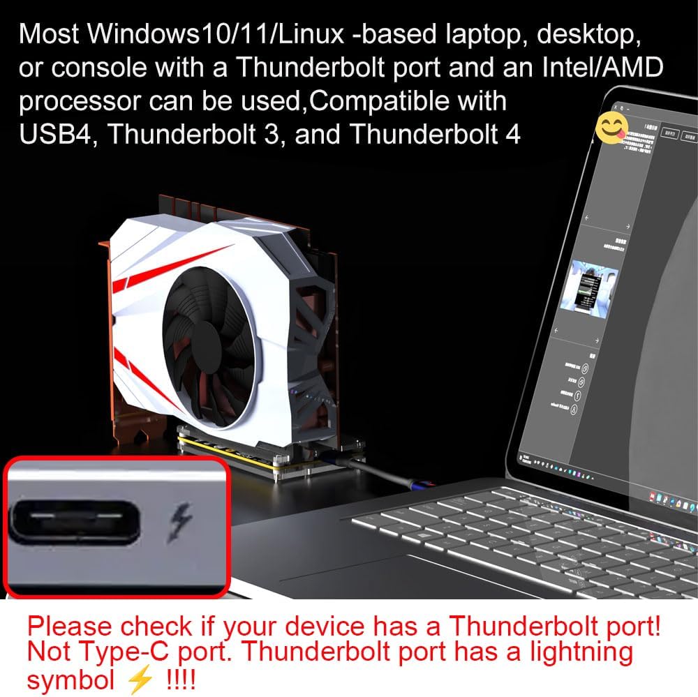 RGEEK 22Gbps eGPU Dock PCIE3.0 - đánh giá và giá Gpu External Dock Egpu Thunderbolt 4