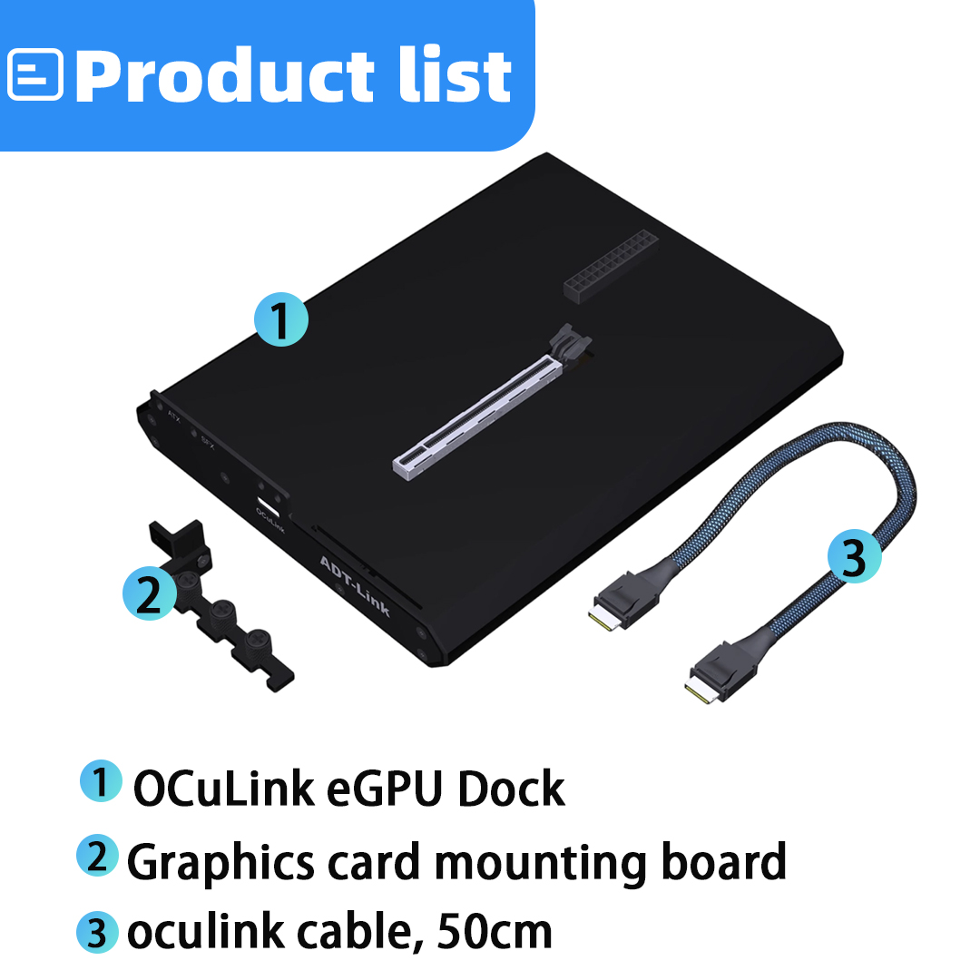 OCuLink eGPU Dock PCIe 4.0 X4  - đánh giá và giá Oculink Gpu Dock Station